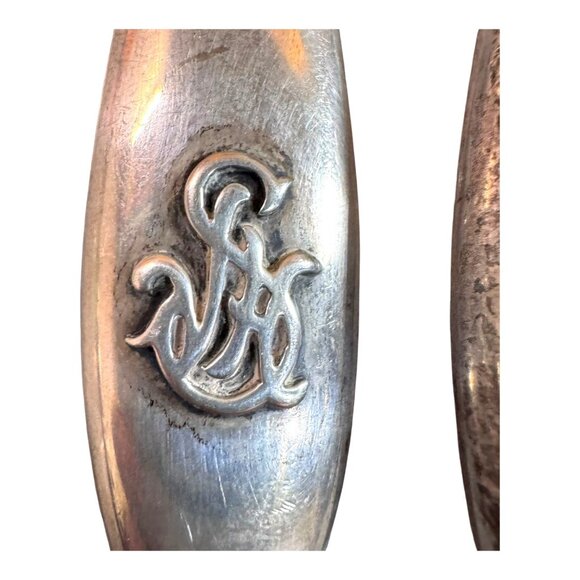 Antique Victorian Sterling Silver Button Hook Pair Monogrammed Lot Vintage - Picture 3 of 6